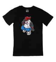 Oynayan Panda Siyah Tişört
