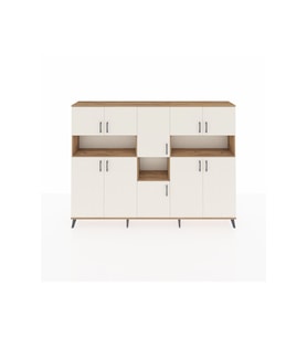 Arges Dolap 14 Raflı 10 Kapaklı 220x30x163 Çam-Aytaşı/Çam
