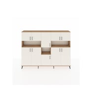 Arges Dolap 14 Raflı 10 Kapaklı 220x30x163 Çam-Aytaşı/Çam