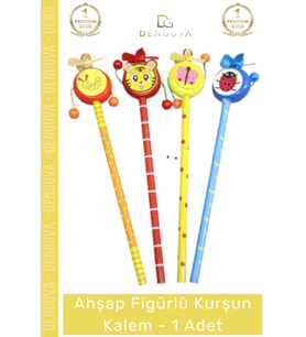 #KurşunKalem Renkli Sevimli Hayvanlı Dayanıklı Ergonomik Okul Hediyelik Ahşap Figürlü Kurşun Kalem