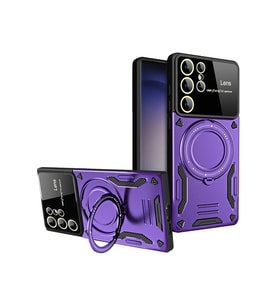 Pilelistore   Samsung Galaxy S25 Ultra Kılıf Joy Lens Standlı Kapak - Mor