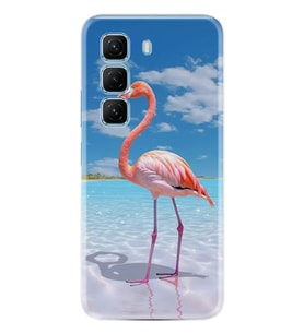 Infinix Hot 50 Pro 4G - Hot 50 4G Kılıf Boutique Baskılı Resimli Okaynus ve Flamingo Pcode -093