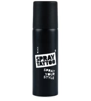 Spray Tattoo Dark Siyah Geçici Dövme Spreyi Sürpriz Şablon Hediyeli