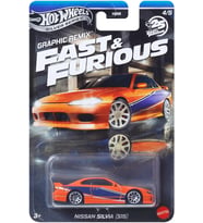 Hot Wheels Fast And Furious Graphic Remix Auto Nissan Silvia S15 - Model Cast Ölçek 1:64 - Uzunluk 7 (Çok Renkli)