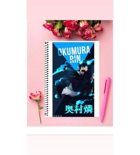 Okumura Rin Anime Defter 1 Adet Özel Tasarım A4 Boyutu Telli Çizgili Defter 21*29 Cm