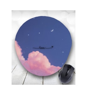 Love Yazılı Oval Bilek Destekli Mouse Pad