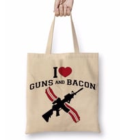 I Love Guns And Bacon Bez Çanta Uzun Saplı