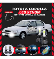 Toyota Corolla Efsane Kasa Sis Farı Uyumlu Şimşek Etkili Led Xenon Pro Series H3