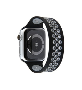 Mey İthalat® Watch 42Mm Ayarlı Delikli Silikon Kordon - Siyah-Gri