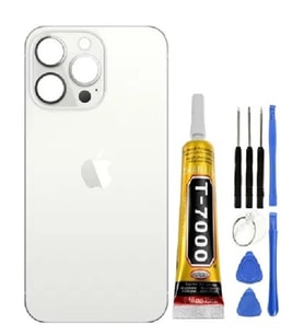 Apple İphone 13 Pro Max Arka Kapak + Tamir Seti + B7000 Yapıştırıcı (Gümüş)