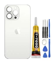 Apple İphone 13 Pro Max Arka Kapak + Tamir Seti + B7000 Yapıştırıcı (Gümüş)