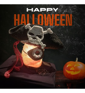 Halloween Kostüm Korsan Şapkası El Örgüsü Unısex