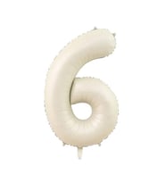 Benim Marifetleirm 6 Rakamı Krem Folyo Balon 34 inch 86 cm
