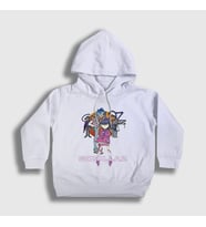 Presmono Unisex Çocuk Beyaz Sun Gorillaz Kapüşonlu Sweatshirt 294007tt