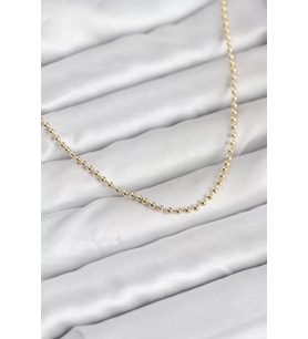 CM 14K Gold Renk Top Zincirli Model 60 cm Kadın Kolye - TJ-BKO10937