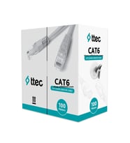 Ttec KBL-CAT6-23CCA/IN100G 100 Metre İç Mekan Cat6 Kablo PVC İç Ortam Cat6 Kablo 100 Metre Gri
