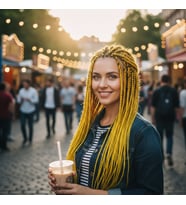 Afrika Örgüsü Ve Rasta İçin Sen / Sarı
