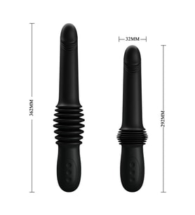 LilituShop USB Şarjlı İleri Geri Hareketli Teknolojik Vibratör Siyah - Pazuzu