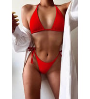 Angelsin Bağlamalı Bikini Takım (Kırmızı)
