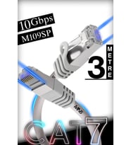 M109SP Cat7 Kablo 3 Metre/10 Gbps'e kadar-3 Metre Cat7 Ethernet Kablosu/Örgülü ve folyo ekranlama