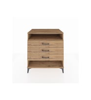 Kronos Şifonyer Tek Raflı 3 Çekmeceli 88x59x96 Çam-Çam