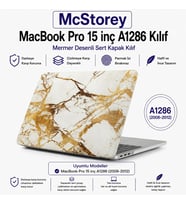 Macbook Pro Kılıf 15 inç Marble A1286 (Eski Ethernet Girişli Model 2008-2012) ile Uyumlu Marble 03