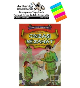 Onbaşı Nezahat İsmail Bilgin 92 Sayfa Karton Kapak 1 Adet Fosforlu Transparan Kitap Ayraç 1 Paket (Siyah)