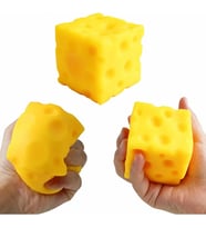 Squishy Stres Oyuncağı Peynir, Anti Stres Yavaş Yükselen PU Köpük Büyük Boy 10 cm