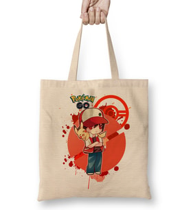 Pokemon Ash Asha Bez Çanta Uzun Saplı