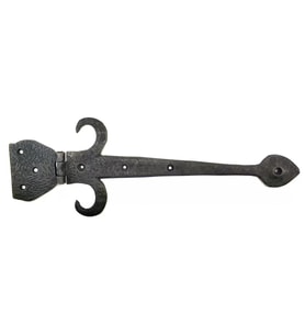 Antika Tarz Dekoratif Pirinç Kuyruklu Çanak Menteşe - 137x390 Mm, Oksit