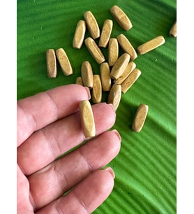 2 CM 30 ADET BAMBU AHŞAP DELİKLİ KÖŞELİ TAKI BONCUĞU