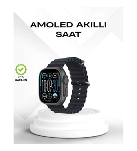 Mey İthalat® AMOLED Akıllı Saat Bluetooth Arama Su Geçirmez