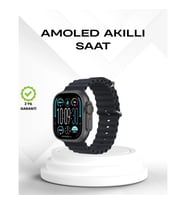 Mey İthalat® AMOLED Akıllı Saat Bluetooth Arama Su Geçirmez
