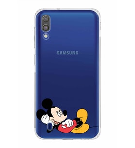 Samsung Galaxy M10  Kamera Korumalı Kapak Mickey Mouse Tasarımlı  Şeffaf  Kılıf