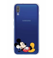 Samsung Galaxy M10  Kamera Korumalı Kapak Mickey Mouse Tasarımlı  Şeffaf  Kılıf