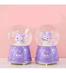 Kuromi Işıklı Müzikli Kar Küresi Orta Boy Model 3