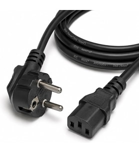 PrimeX PX-PWR15 1.5 Metre PC Power Supply Güç Kablosu, 3x0.75mm Full Bakır PSU Power Kablo, Bilgisayar Kasa Monitör Yazıcı UPS ve Uyumlu Elektronik Cihazlar İçin Standart Güç Kablosu
