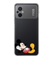Poco M5  Kamera korumalı Kapak Mickey Mouse Tasarımlı  Şeffaf Kılıf