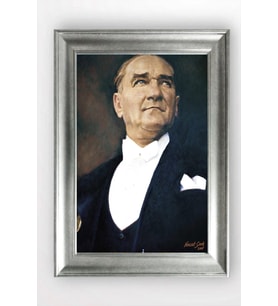 Gümüş Çerçeveli Atatürk Tablo cv632