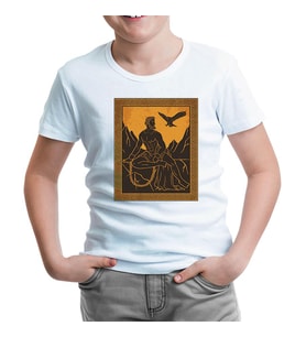 Prometheus and the Eagle from Greek Mythology Beyaz Çocuk Tshirt