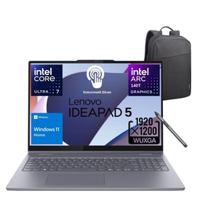 Lenovo Ideapad 5 2in1 16IAL10 Intel® Core Ultra 7 255H 16GB 2tb SSD 16" Wuxga (Dokunmatik Ekran) Windows 11 Home Bilgisayar 83KS002ATR - Lenovo Pen+Çanta Wz2