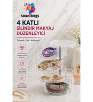 4 Katlı Şeffaf Akrilik Makyaj ve Takı Organizeri