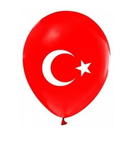 Bayraklı Ay Yıldızlı Balon 26cm 100Lü