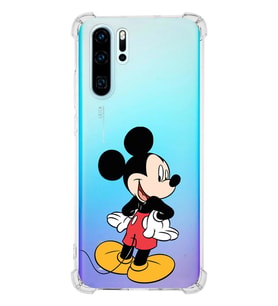 Huawei P30 Pro  Köşe Korumalı Antişok Kapak Mickey Mouse Tasarımlı Şeffaf  Kılıf