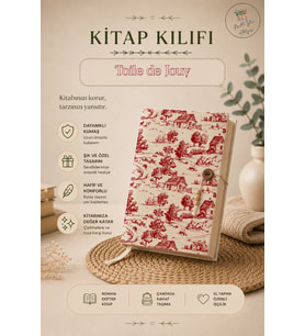 Vintage Toile de Jouy Köy Desenli Kitap Kılıfı A5 Kitap Koruyucu