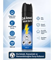 Çok Amaçlı Böcek Spreyi 300 ml Sivrisinek Karasinek Hamamböceği İçin Kapalı Alan Aerosol Sprey