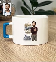 Kişiye Özel Karikatürlü Best Dad Ever Babaya Hediye Lüks Fincan Babalar Günü Hediyesi