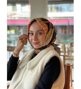 HAKİ YEŞİLİ İpekevi İpek Eşarp 1255