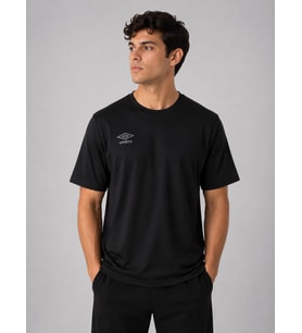 UMBRO Season Erkek Siyah Pamuklu Spor Tişört NF0150