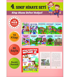 4.Sınıflar İçin Okumayı Sevdiren 10 lu Hikaye Seti 5 (Kitap Okuma Defteri Hediyeli)